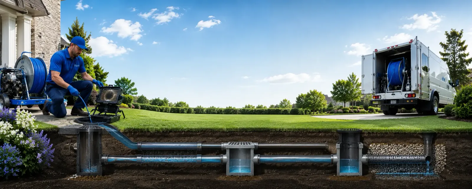 Outdoor drain cleaning information for Wrights, IL
